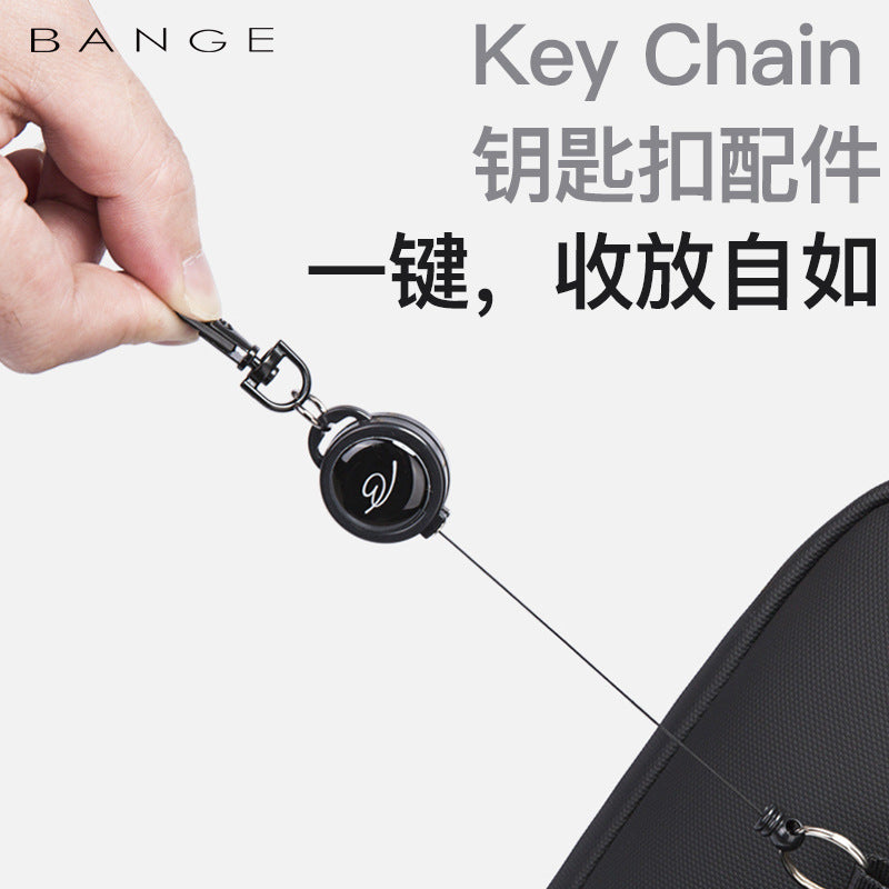 BANGE Men's New One-Shoulder Chest Bag Korean Version Fashion Function Messenger Couple Men's Bag Chest Bag