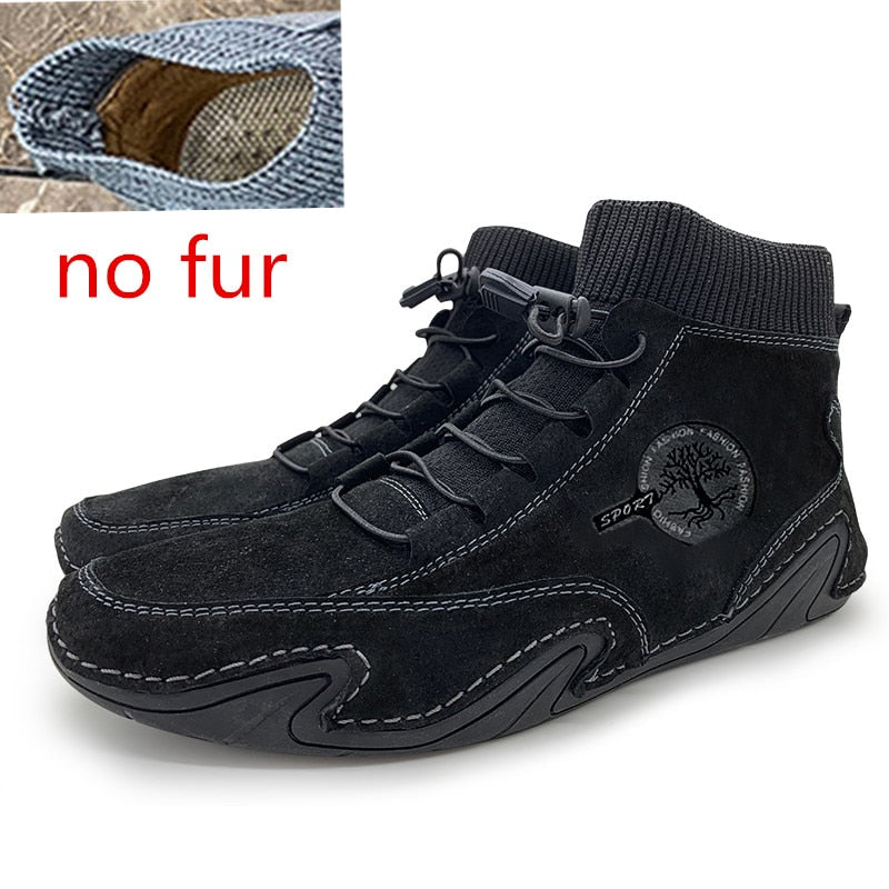 Men's Sneakers cow suede Leather Men Loafers Shoes Fashion Slip on Men Driving Shoes Soft Sapato Masculino Mocassin Homme