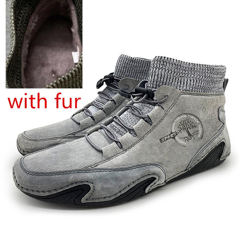 Men's Sneakers cow suede Leather Men Loafers Shoes Fashion Slip on Men Driving Shoes Soft Sapato Masculino Mocassin Homme