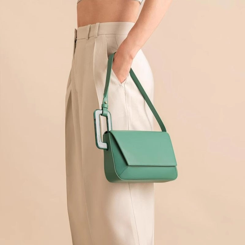 Underarm bag, female niche design, geometric small square bag, high-end texture, portable shoulder bag
