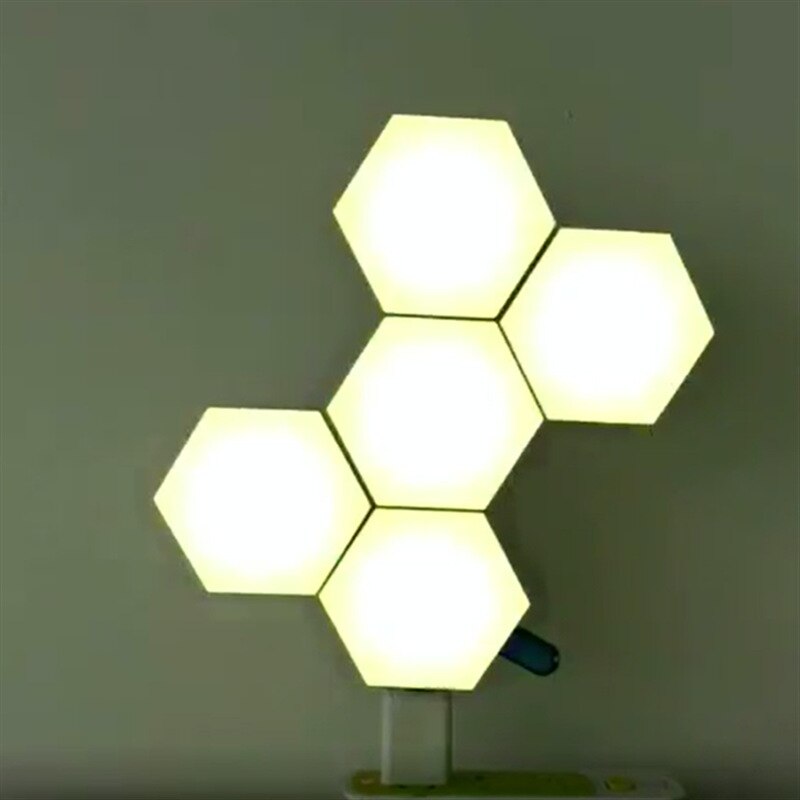 Flame Lights Effect Fire Tealight Quantum Light with APP Mobile Control LED Dimmable Multi Function Lighting Modes Hexagon Light