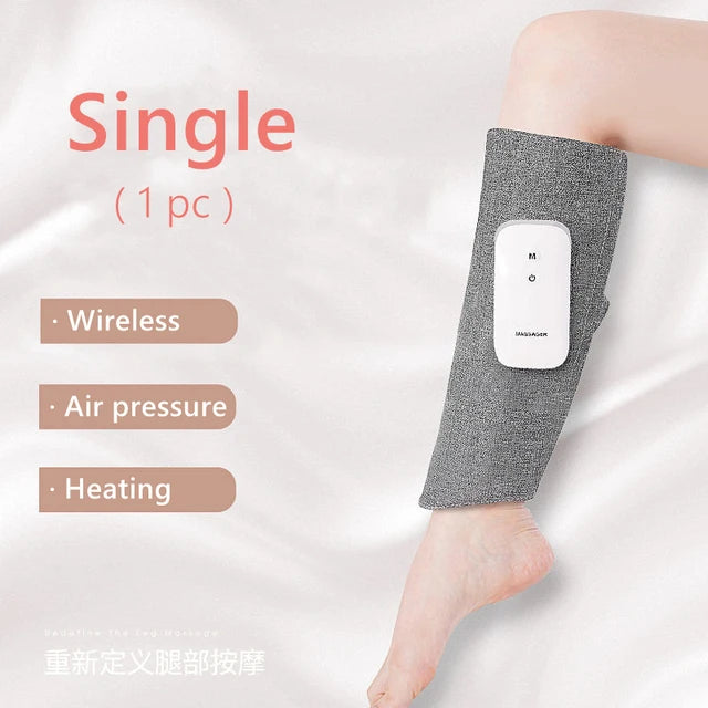 360° Air Compression Beauty Leg Massager Heating Wireless Rechargeable Fully Wrapped Relieve Calf Muscle Fatigue Relaxation Gift