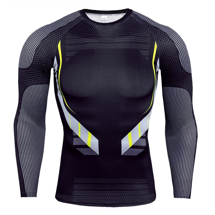 Long Sleeve Compression Shirt Men Quick Dry Gym T Shirt Fitness Sport Shirt Male Rashgard Gym Workout Traning Tights For Men