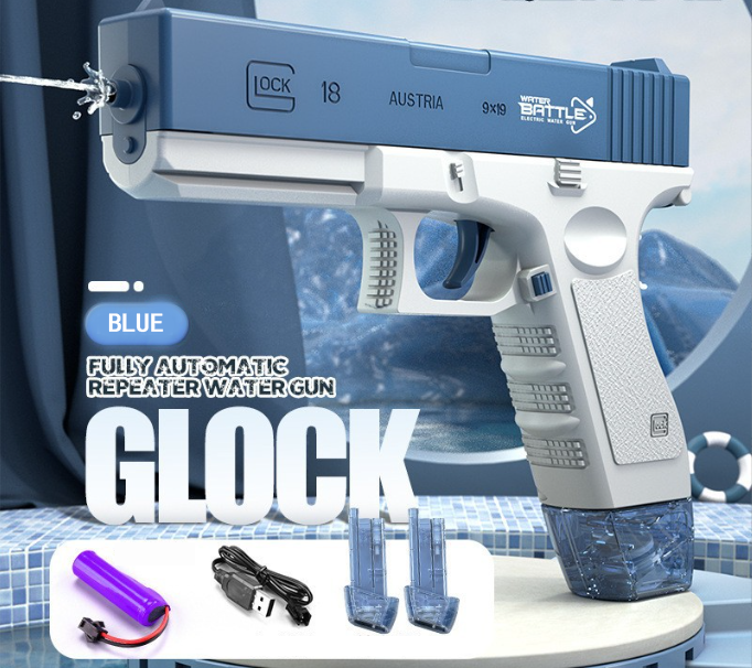 Summer New Children Water Gun Fully Automatic Continuous Electric Water Gun Glock Boy Water Playing Toys