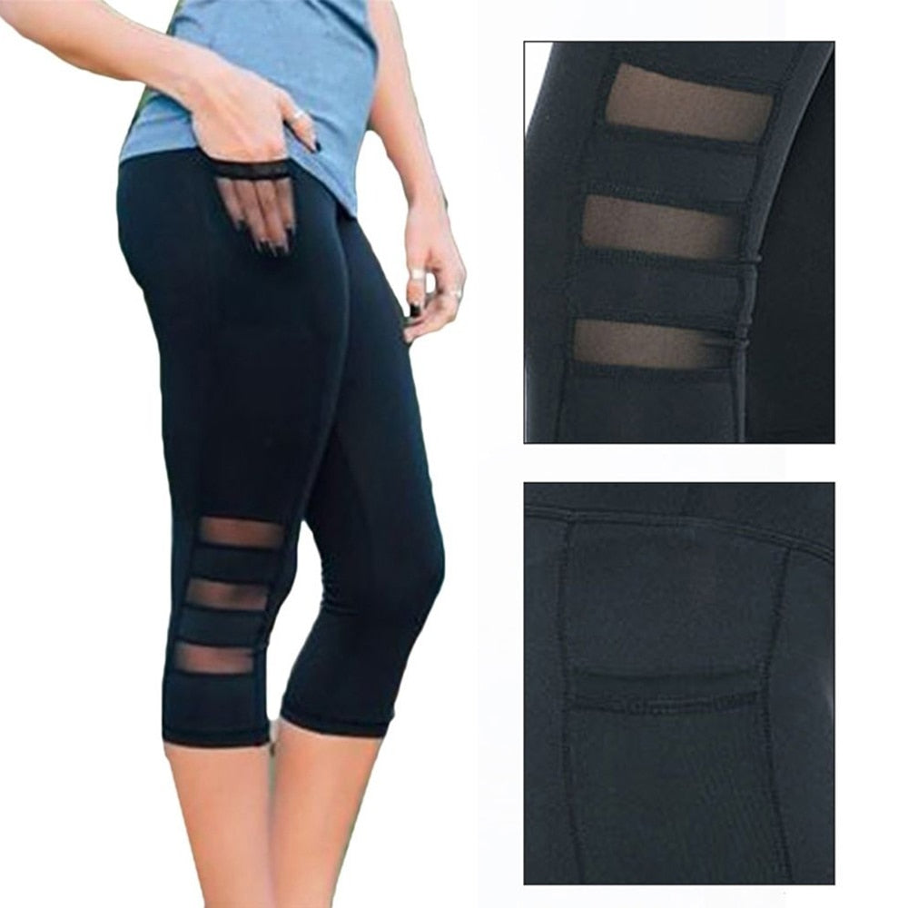 Calf-length Pants Capri Pant Sport leggings Women Fitness Yoga Gym High Waist Legging Yoga Pants