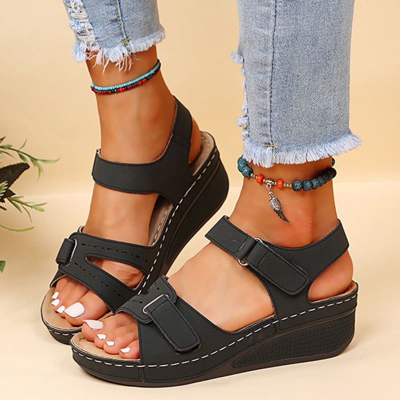 Summer Wedge Sandals for Women  New Fashion Non Slip Beach Shoes Woman Lightweight Casual Platform Sandalias Mujer Plus Size