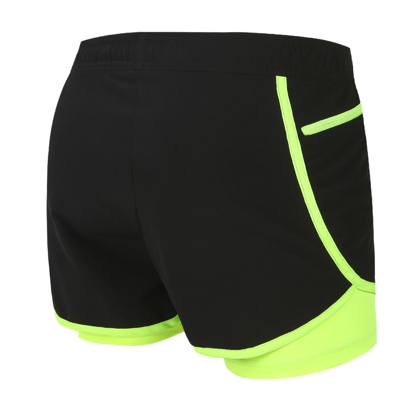 2 in 1 Men's Marathon Running Shorts Gym Trunks M-4XL Man Gym Short Pants Short Sport Cycling Shorts with Longer Liner Plus Size