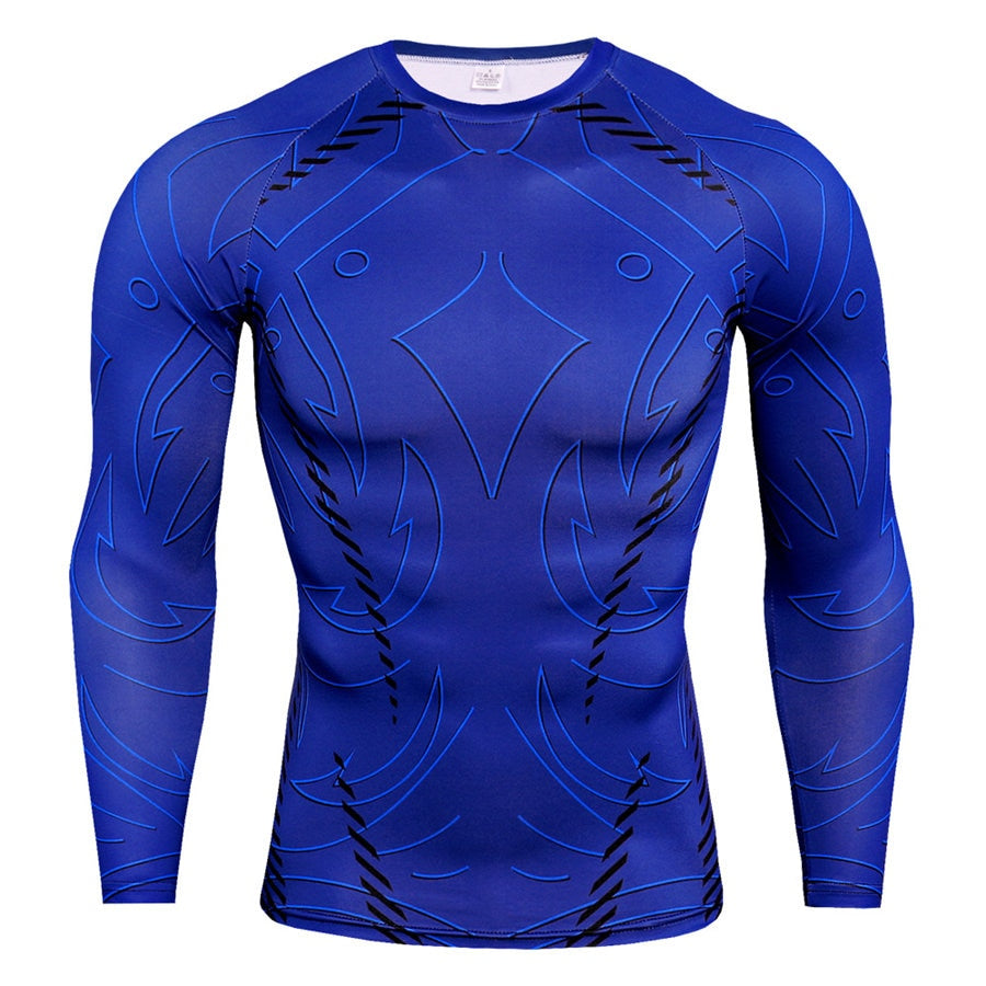 Long Sleeve Compression Shirt Men Quick Dry Gym T Shirt Fitness Sport Shirt Male Rashgard Gym Workout Traning Tights For Men