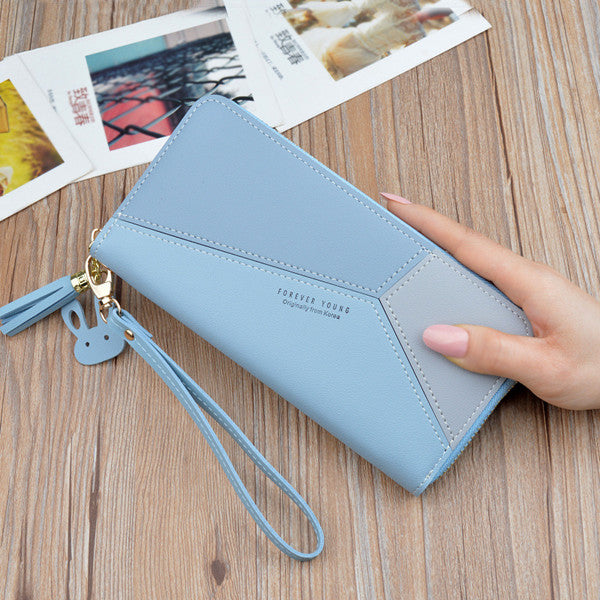 Luxury Brand Leather Wallets Women Long Zipper Coin Purses Tassel Design Clutch Wallets Female Money Bag Credit Card Holder