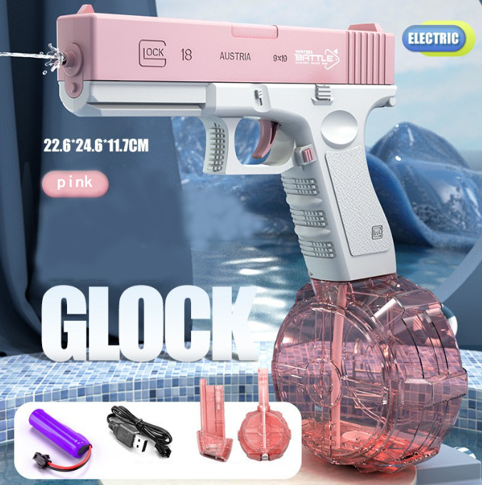 Summer New Children Water Gun Fully Automatic Continuous Electric Water Gun Glock Boy Water Playing Toys