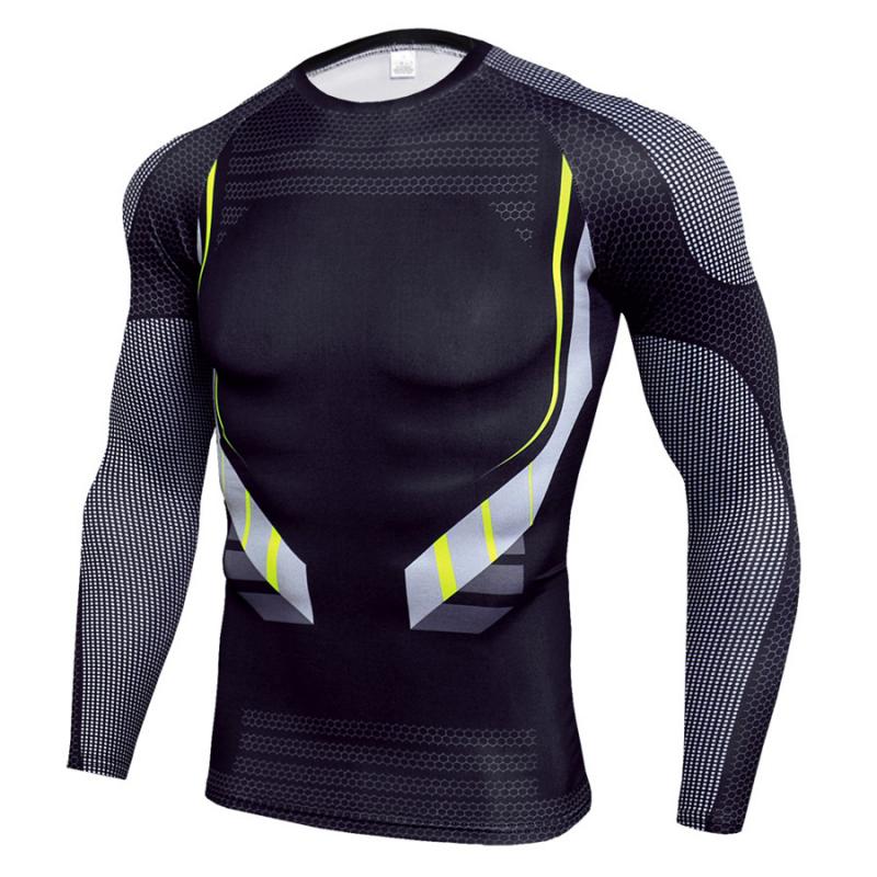 Long Sleeve Compression Shirt Men Quick Dry Gym T Shirt Fitness Sport Shirt Male Rashgard Gym Workout Traning Tights For Men