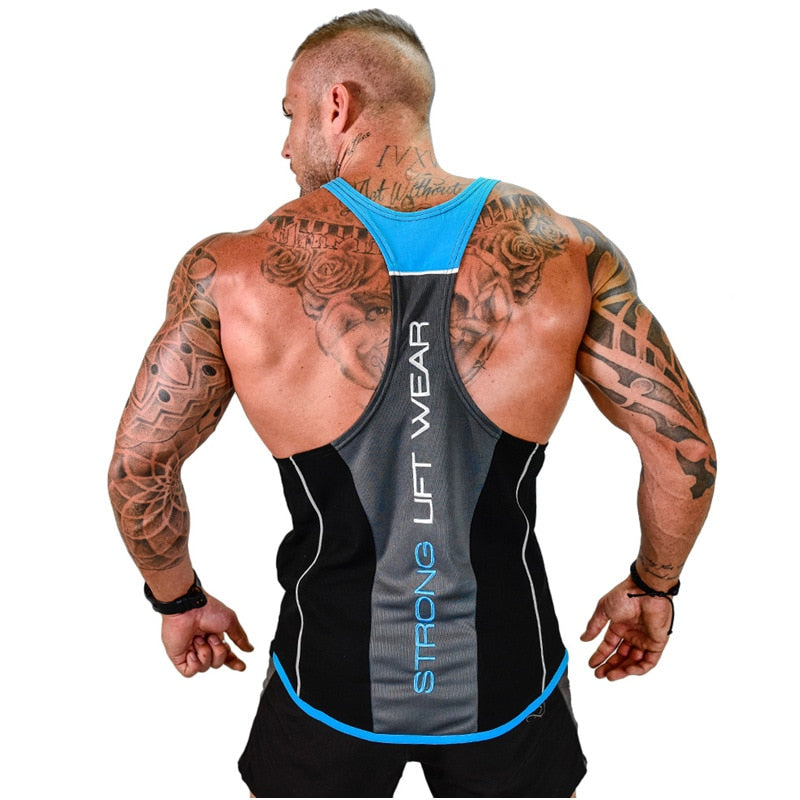 Mens Bodybuilding Tank top Gyms Fitness Sleeveless Shirt New Male Cotton clothing Fashion Singlet Vest Undershirt