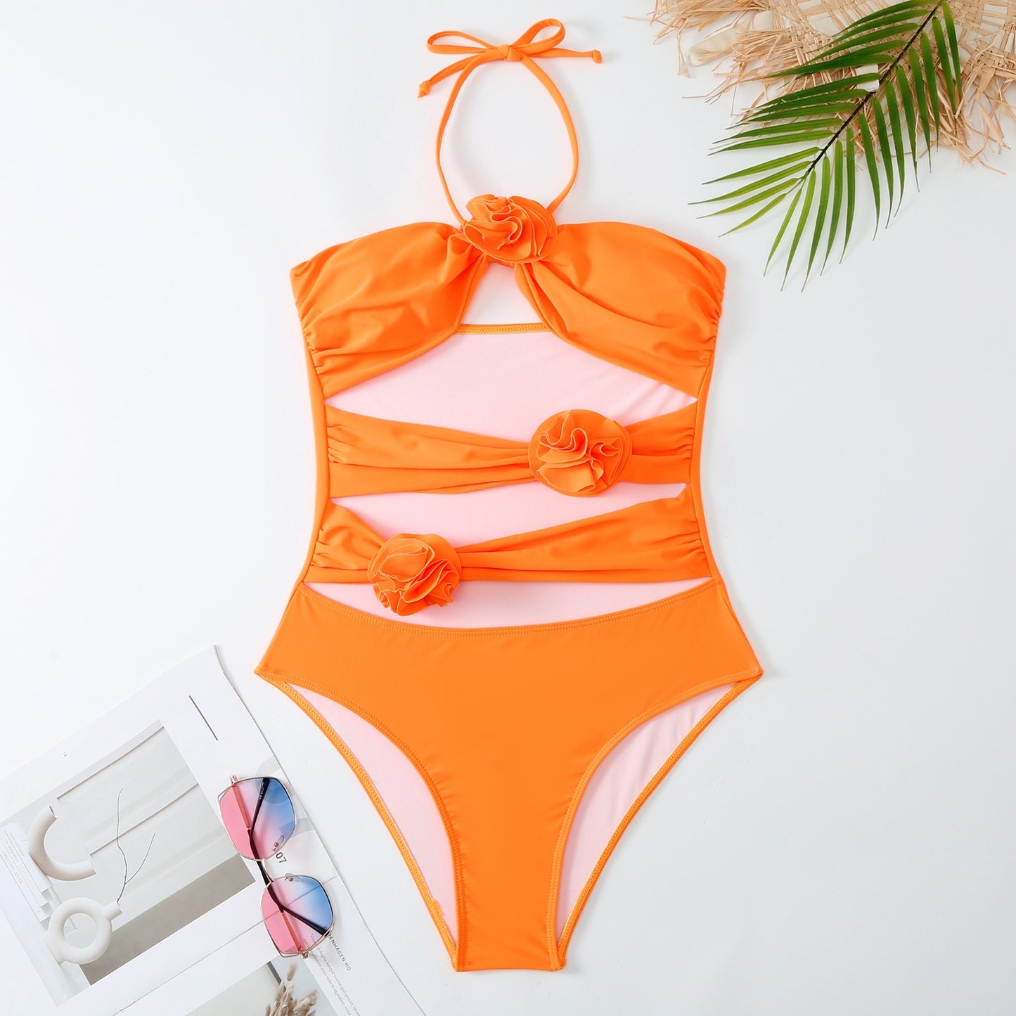 European and American One-Piece Conservative Belly Covering and Slimming Sexy Skirt Style New Swimsuit Women's Chiffon Beach Ski