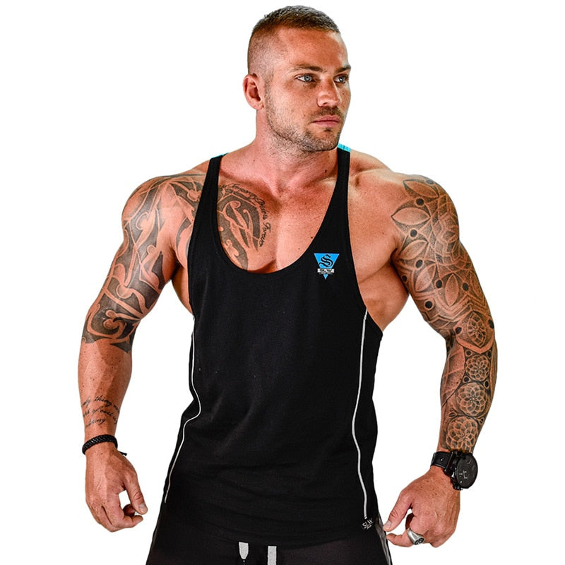 Mens Bodybuilding Tank top Gyms Fitness Sleeveless Shirt New Male Cotton clothing Fashion Singlet Vest Undershirt