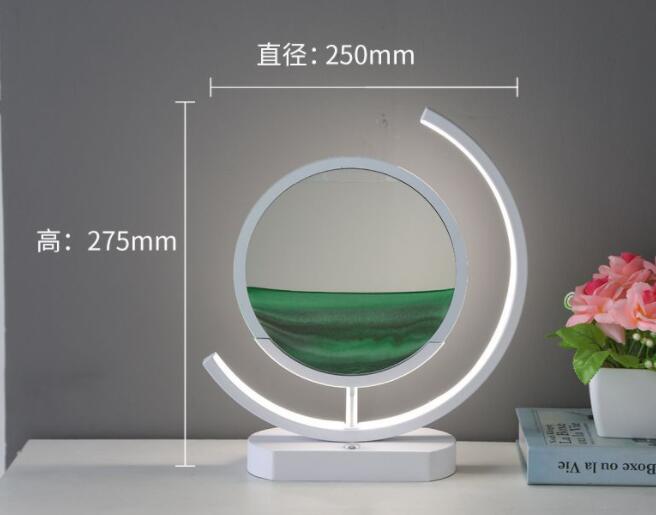 Moving Sand Art modern Desk Light Flowing Dynamic Quick Sand Painting Picture Remote Control 3D LED Table Lamp