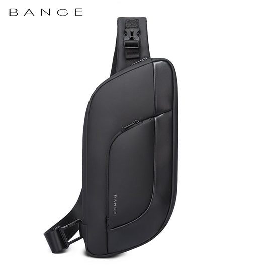 BANGE Men's New One-Shoulder Chest Bag Korean Version Fashion Function Messenger Couple Men's Bag Chest Bag