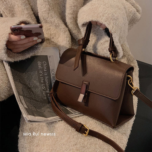 Texture bag mahogany retro women's bag shoulder bag messenger bag handbag bag