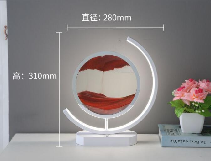 Moving Sand Art modern Desk Light Flowing Dynamic Quick Sand Painting Picture Remote Control 3D LED Table Lamp